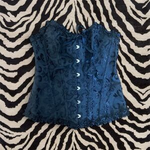 Black Strapless Corset Top
